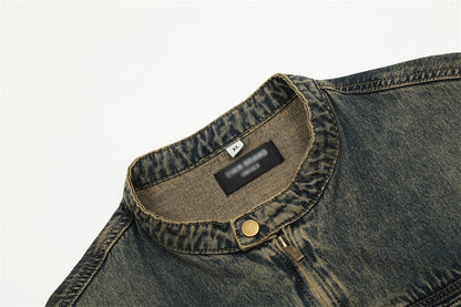 Denim Cargo Pants Jacket Men's Coat