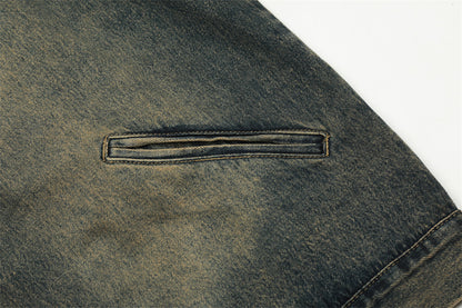 Denim Cargo Pants Jacket Men's Coat