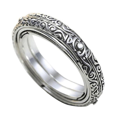 Duence Astronomical Ball Ring Cosmic Finger Ring Couple Jewelry Silver Plated