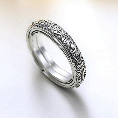 Duence Astronomical Ball Ring Cosmic Finger Ring Couple Jewelry Silver Plated