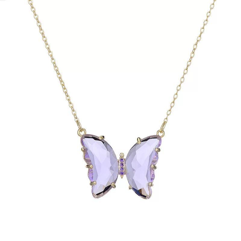 Duence Gold-plated Stylish Butterfly Necklace For Women and Girls