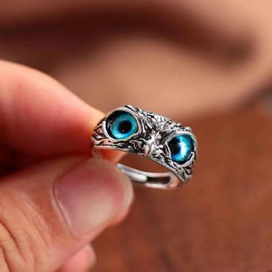 Duence Attractive Silver Plated Owl Ring