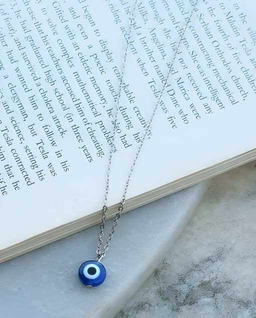 Duence Evil Eye Circular Mini Pendant Blue