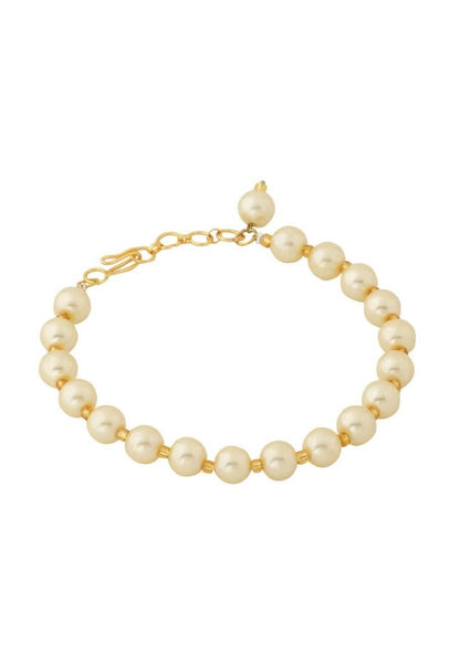 Duence Gold Plated Pearl Bracelet