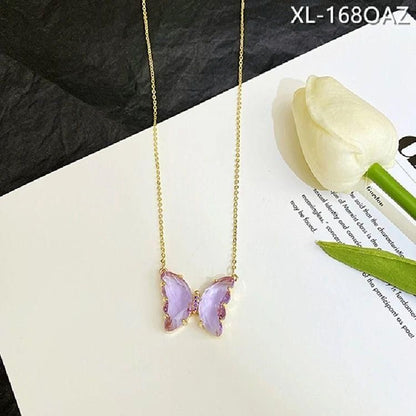 Duence Gold-plated Stylish Butterfly Necklace For Women and Girls