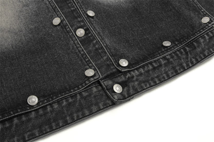 American Retro Washed And Worn Denim Jacket For Men